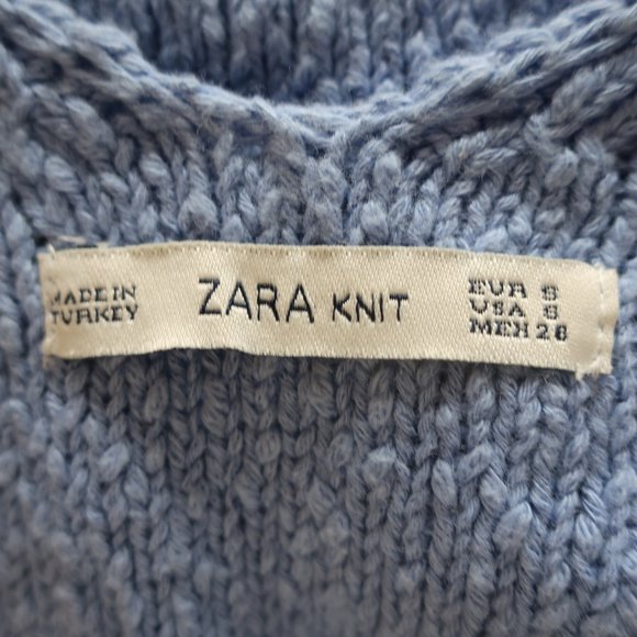 Zara Blue Knit Tank Top - Picture 6 of 6